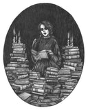 Caitlin McCarthy Bury Me in Books Fine Art Print - Dark Academia: 8" x 10"