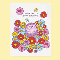 Hooray! It's Your Birthday Hedgehog Greeting Card