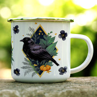 Autumn Harvest Raven Enamel Camp 12oz