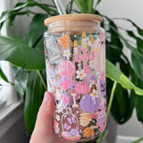 Cozy Spooky Glass Cup