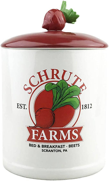 The Office Schrute Farms Est. 1812  Large Canister Ceramic