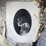 Caitlin McCarthy The Familiar Fine Art Print - Sphynx Cat: 8" x 10"