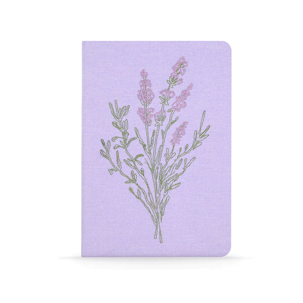 Embroidered Lavender Notebook