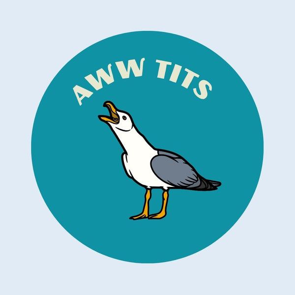 Aww Tits Vinyl Sticker