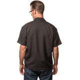 Poplin Double Panel Bowling Shirt in Black/Red