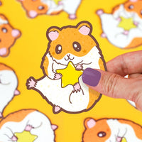 Hamster Star Vinyl Sticker