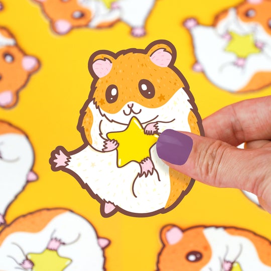 Hamster Star Vinyl Sticker