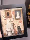 Framed Bathroom Ghost Art Prints
