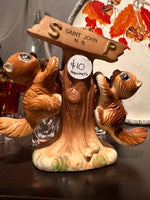 Saint John Squirrels on the Tree Salt & Pepper Shakers