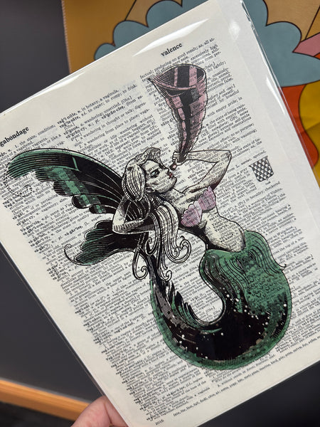 Mermaid Fairy Dictionary Print