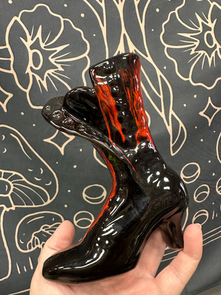 MCM Ceramic Fancy Boot Vase