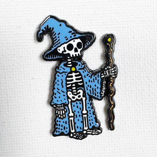 Wizard Skeleton Enamel Pin