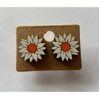 Wooden Daisy Studs