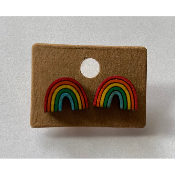 Wooden Rainbow Studs