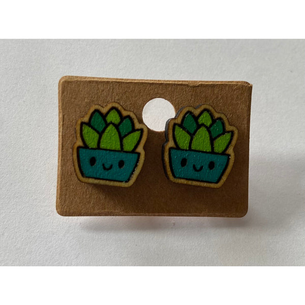 Wooden Succulent Studs
