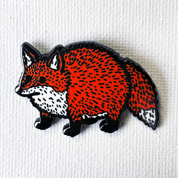 Fat Fox Enamel Pin