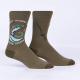 Quit Wishin' & Come Fishin' Crew Socks - Men's Sizing