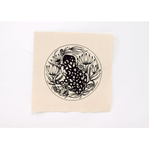 Celestial Frog Screen Printed Patch