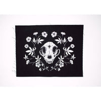 Cat Skull & Cinquefoil Screen Printed Patch