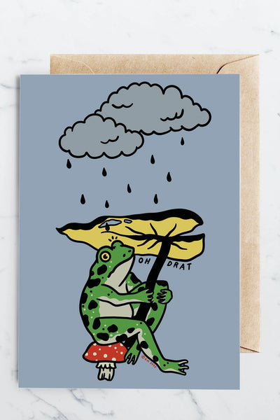 Oh Drat Frog Greeting Card