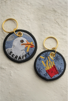 Scrappy Seagull Embroidered Keychain