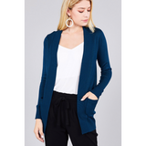 Open Front Mid-Length Cardigans - Assorted Colours