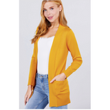 Open Front Mid-Length Cardigans - Assorted Colours