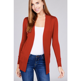 Open Front Mid-Length Cardigans - Assorted Colours