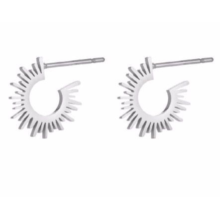 Small Spike hoop studs