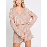 Rose Gold Sequin Romper