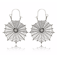 Spider Web Hoop Earrings