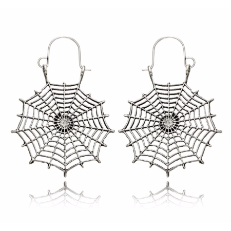 Spider Web Hoop Earrings