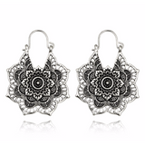 Small Floral Hoop Earrings