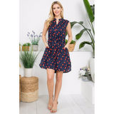 Strawberry Print Shirt Dress