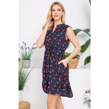 Strawberry Print Shirt Dress