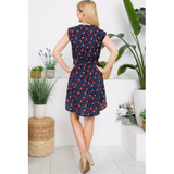 Strawberry Print Shirt Dress