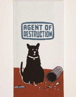 Agent of Destruction Blue Q Tea Towel