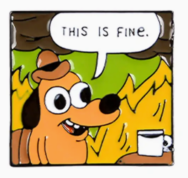 This is Fine Square Upclose Fire Dog Pin