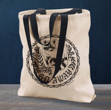 Raccoon Hex Sign Tote Bag