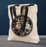 Raccoon & Opossum Hex Sign Tote Bag