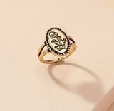 Oval Mushroom Crest Ring - Assorted Finishes