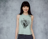 Rabbit and Moon Crop Tank
