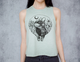 Rabbit and Moon Crop Tank