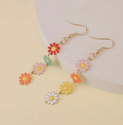 Multicoloured Daisy Chain Earrings