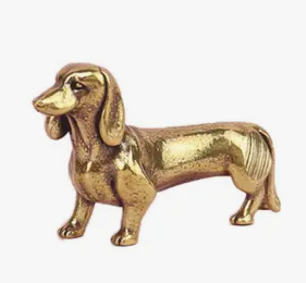 Brass Weiner Dog  Miniature Figurines
