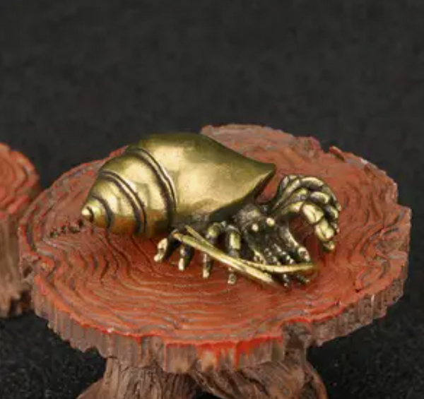 Brass Hermit Crab Miniature Figurines