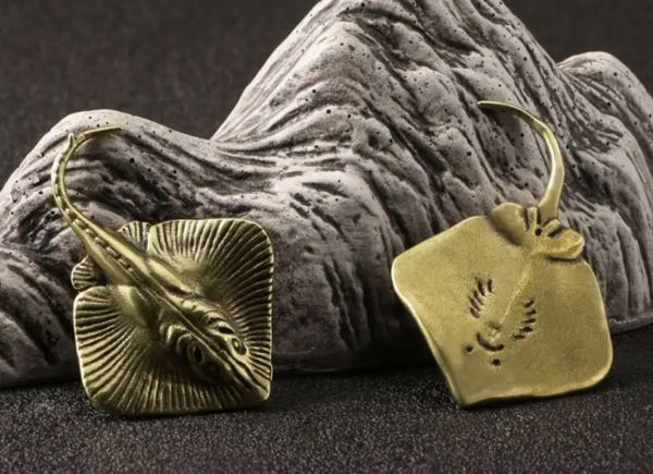 Brass Sting Ray Miniature Figurines