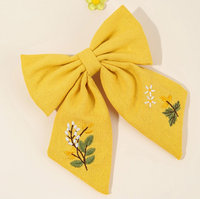 Cottage Core Ribbon Hair Bow Clips