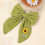 Cottage Core Ribbon Hair Bow Clips