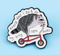 Silly Little Tasks Raccoon Alloy Pin